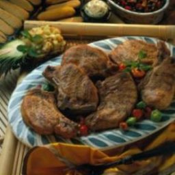 Tropical Island Chops with Pineapple-Cucumber Salsa