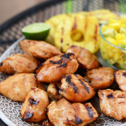 Tropical Teriyaki Chicken Breasts with Grilled Pineapple