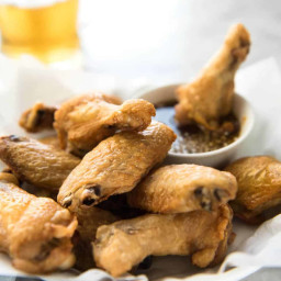 Truly Crispy Oven Baked Chicken Wings with Honey Garlic Sauce
