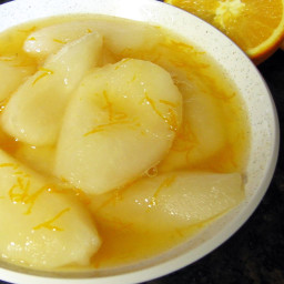 Try These Poached Pears With Freshly Squeezed Orange Juice