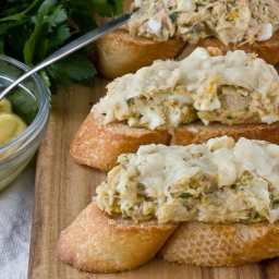 Tuna Melts with Olive Oil Mayonnaise and Parmesan