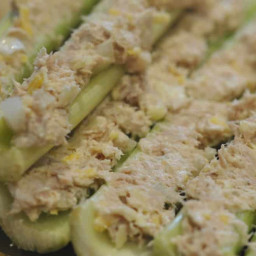 Tuna Stuffed Celery Sticks - Low Carb Keto Friendly