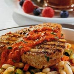 Tuna with White Beans and Sun-Dried Tomato Sauce