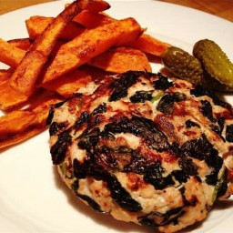 Turkey Burgers with Spinach