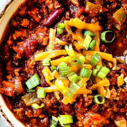 Turkey Chili (Stove Top or Slow Cookr)