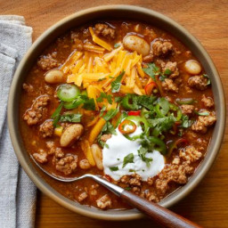 Turkey Chili with Cannellini Beans