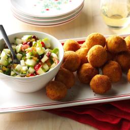 Turkey Croquettes with Cranberry Salsa
