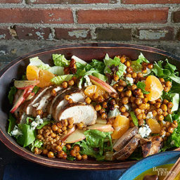Turkey Farro Salad with Candied Chickpeas