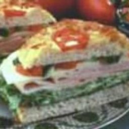 Turkey Focaccia Sandwich with Basil Salsa