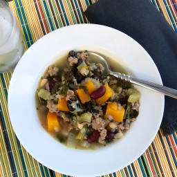 Turkey, Kale, and Butternut Squash Soup Recipe