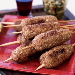 Turkey Kibbe Kebabs with Two Sauces
