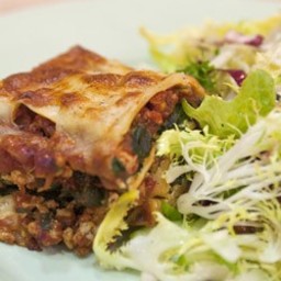 Turkey Lasagna with Spinach