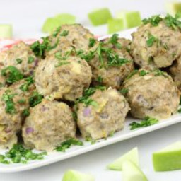 Turkey Meatballs with Apples and Red Onions