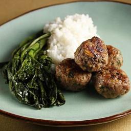 Turkey Meatballs With Asian Greens