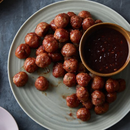 Turkey Meatballs with Cranberry Sauce