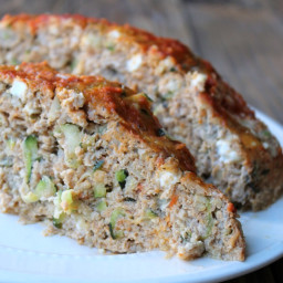 Turkey Meatloaf with Zucchini and Feta