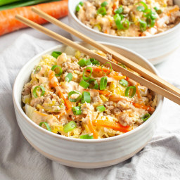 Turkey "Egg Roll in a Bowl" with Spicy Mayo