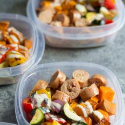 Turkey Sausage and Sweet Potato Lunch Bowls