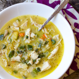 Turkey Soup with Poblano Peppers