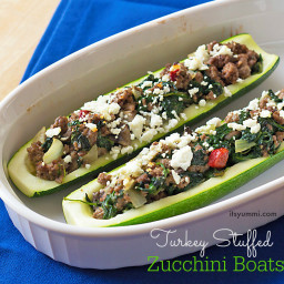 Turkey Stuffed Zucchini Boats