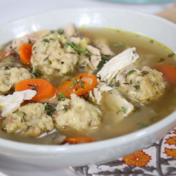 Turkey stuffing dumpling soup