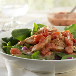 Turkey with Tomato and Spinach Salad