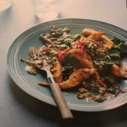 Turmeric Chicken With Spinach Satay