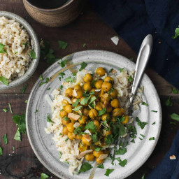 Turmeric Chickpeas with Ginger and Coconut