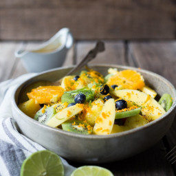 TURMERIC FRUIT SALAD WITH TOASTED COCONUT