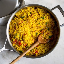 Turmeric Rice With Tomatoes