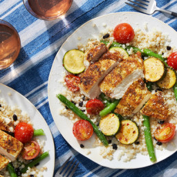 Tuscan Chicken & Summer Vegetables with Pearl Couscous