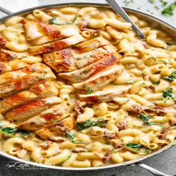 Tuscan Chicken Mac And Cheese (ONE POT, STOVE TOP