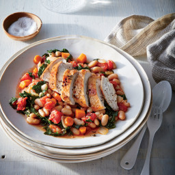 Tuscan Chicken with White Beans and Kale