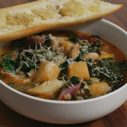 Tuscan Kale and Sausage Stew with Cannellini Beans