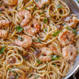 Tuscan Shrimp Pasta Recipe (VIDEO)