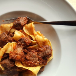 Tuscan wild boar ragu with pappardelle pasta