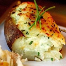 Twice-Baked Spuds with Goat Cheese