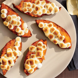 Twice-Baked Sweet Potatoes with Toasted Marshmallows