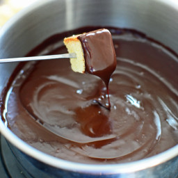Two Ingredient Dark Chocolate Fondue