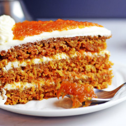 Ultimate Carrot Cake with Carrot Cake Jam Filling!