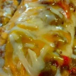 Ultimate Cheesy Beef and Bean Wet Burritos