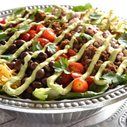 Ultimate Taco Salad with Avocado Ranch Dressing