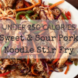 UNDER 250 CALORIES: Sweet and Sour Pork Noodle Stir Fry