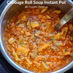 Unstuffed Cabbage Roll Soup Instant Pot (Video) » Foodies Terminal