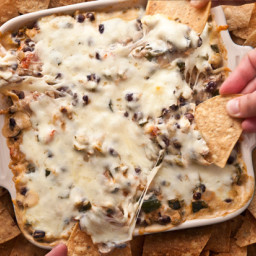 Spicy Chicken and Chile Taco Dip