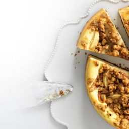 Pear and Apple Streusel Cheesecake