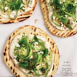 Flatbread with White Bean Puree & Asparagus Ribbons