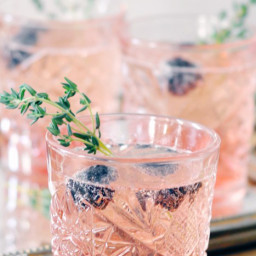 Blackberry Thyme Champagne Cocktail