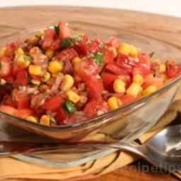 Tomato and corn salsa