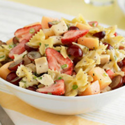 Chilled Creamy Poppyseed Pasta and Fruit Salad